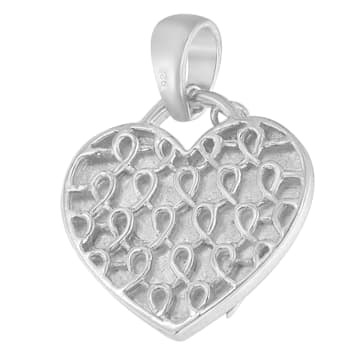 Sterling Silver 1/10ctw Diamond Heart Pendant w\chain (H-I, I1-I2)