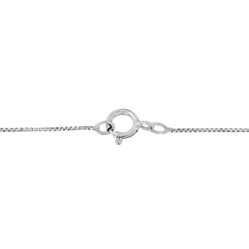 0.10ctw Round Miracle-Set Diamond Oval Solitaire 10K White Gold Pendant
with Chain