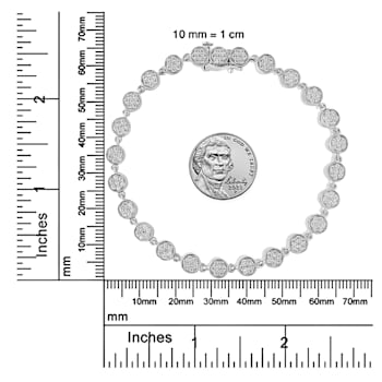 2.00ctw Round White Diamond Sterling SilverTennis Bracelet