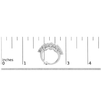 14K White Gold 4.0ctw Diamond Multi Row Scatter Band Ring (I-J Color,
I1-I2 Clarity)