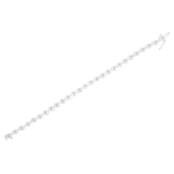 Sterling Silver 1/2ct TDW Rose-cut Diamond Link Bracelet (I-J, I3-Promo)
- 7"