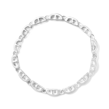 14K White Gold 3.0 Cttw Invisible Set Princess Cut Diamond Link and
Buckle 7" Tennis Bracelet