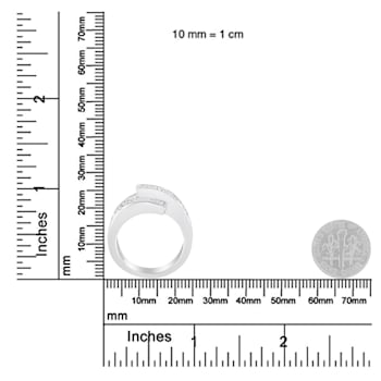 14K White Gold 2.0ctw Channel-Set Mixed-Cut Diamond Bypass Ring Band
(G-H Color, SI1-SI2 Clarity)