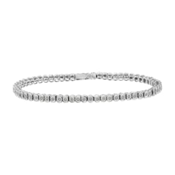 Sterling Silver 1/2ct TDW Diamond Tennis Bracelet (I-J, I3-Promo) - 7"