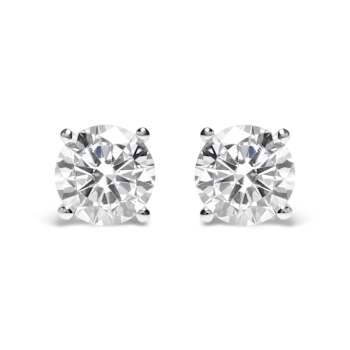 IGI Certified 14K White Gold 5.00 Cttw Round Lab Grown Diamond Stud
Earrings with Screw Backs