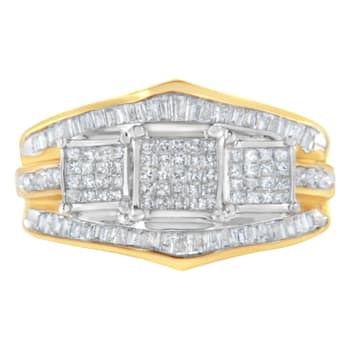 10K Two-Toned Gold Diamond Ring (1 cttw, H-I Color, SI1-SI2 Clarity)