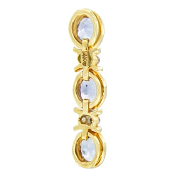 14K White Gold Round Cut Diamond and Tanzanite Pendant w\chain(1.20ctw,
G-H Color, SI2-I1 Clarity)