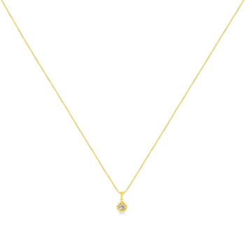 14K Yellow Gold Over Sterling 3/4ctw Diamond Solitaire Pendant
w\chain(K-L Color, I2-I3 Clarity)