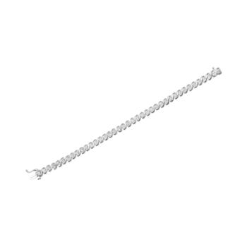 Sterling Silver 1/4ctw Miracle Set Diamond and Beaded 7" Tennis
Bracelet (I-J Color, I2-I3 Clarity)