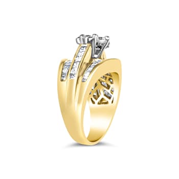14K Yellow Gold 2-1/3ctw Diamond Chevron Shaped Band Set (H-I Color,
SI1-SI2 Clarity)
