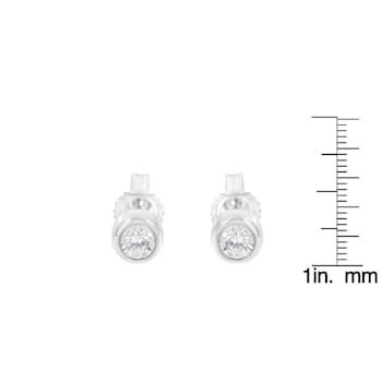 0.20ctw Round Brilliant-Cut Near Colorless Diamond Bezel-Set Stud 10K
White Gold Earrings