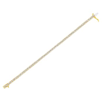 14K Yellow Gold Over Sterling Silver 3.0ctw Miracle-Set Diamond Tennis Bracelet