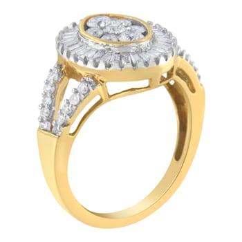 10kt Yellow Gold Diamond Cocktail Ring (1 cttw, H-I Color, SI2-I1 Clarity)