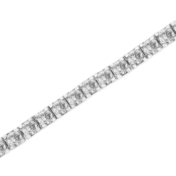 5.00ctw Round White Lab Grown Diamond 14K White Gold Tennis Bracelet