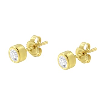 10K Yellow Gold 0.30ctw Round Brilliant-Cut Near Colorless Diamond
Bezel-Set Stud Earrings