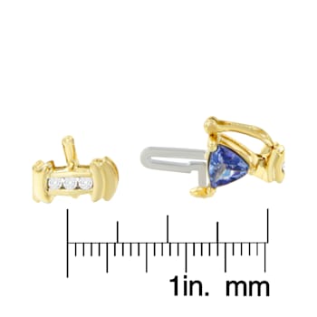 14K Yellow Gold 5.15ctw Round-Cut Diamond and Tanzanite Bracelet