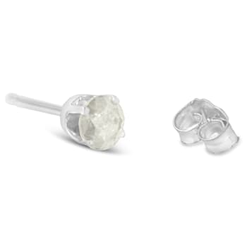 .925 Sterling Silver 1/2ctw Round-cut "Salt and Pepper"
Diamond Classic Stud Earrings