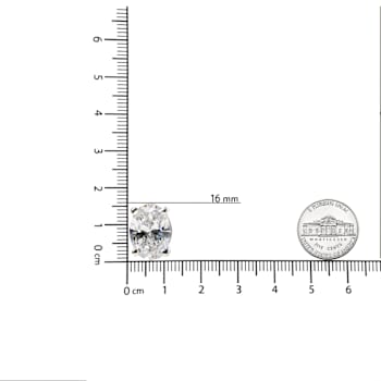 14K White Gold 2.0ctw Lab Grown Oval Diamond Solitaire Stud Earring (F-G
Color, VS1-VS2 Clarity)
