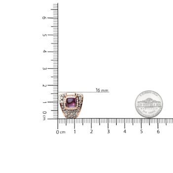 18K Rose Gold Cushion Amethyst with Brown and White Diamonds Cluster
Geometrical Statement Earrings