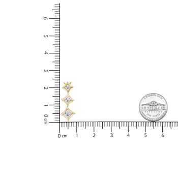 10K Yellow Gold 1/5ctw Princess Cut Diamond 3 Stone 18" Pendant
Chain(H-I Color, SI2-I1 Clarity)