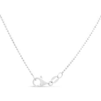 Sterling Silver 0.7mm Slim and Dainty Unisex 18" Inch Ball Bead
Chain Necklace