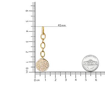 14K Yellow Gold 1.0 Cttw Diamond Chain Cluster Dangle Chain Earrings
(I-J Color, I1-I2 Clarity)