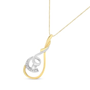 10K Two-Tone Gold Espira 1/6ctw Diamond Layered 18" Pendant
w\chain(H-I Color, I2-I3 Clarity)