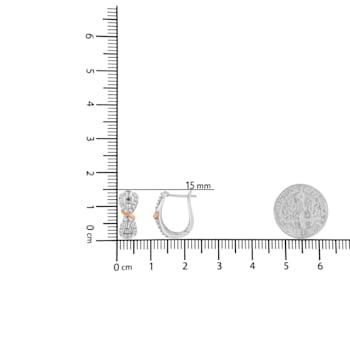 10K Two-tone Gold 1/3 Cttw Diamond Infinite and Ribbon Hoop Earrings
(H-I Color, I1-I2 Clarity)