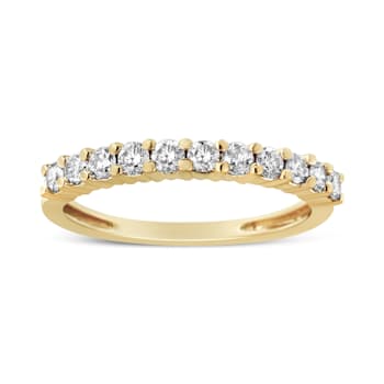 10K Yellow Gold IGI Certified 1/2ctw Diamond Band Ring (J-K Color, I1-I2 Clarity)