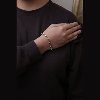 10K Yellow Gold Over Sterling Silver 1.0 Cttw Miracle Set Diamond Bezel
Style Station Link Bracelet