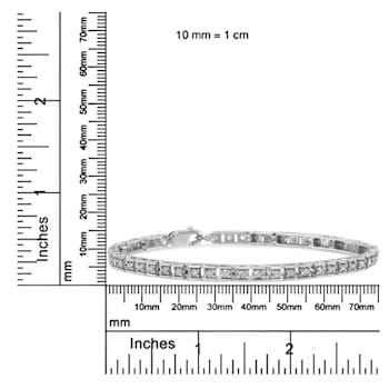 Sterling Silver 1ct. TDW Diamond-Encrusted Link Bracelet (I-J,I3) - 7"
