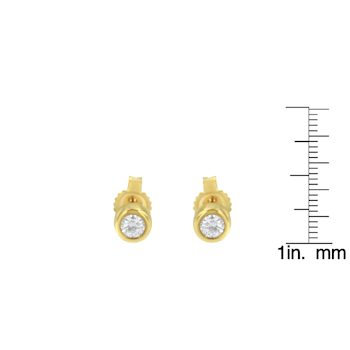 10K Yellow Gold 0.15ctw Round Brilliant-Cut Near Colorless Diamond
Bezel-Set Stud Earrings