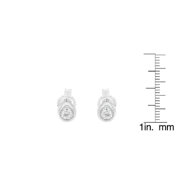 10K White Gold 0.15ctw Round Brilliant-Cut Near Colorless Diamond
Bezel-Set Stud Earrings
