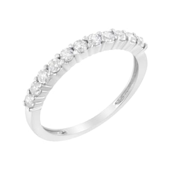 10K White Gold IGI Certified 1/2ctw Diamond Band Style Ring (I-J Color,
I2-I3 Clarity)