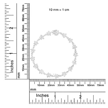 14K White Gold 1 1/5ctw Diamond Flower Blossom Link Bracelet (H-I Color,
SI1-SI2 Clarity) - Size 7"