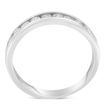 18K White Gold IGI Certified 1/2ctw Diamond Channel Set Eternity
Band(H-I Color, I1-I2 Clarity)