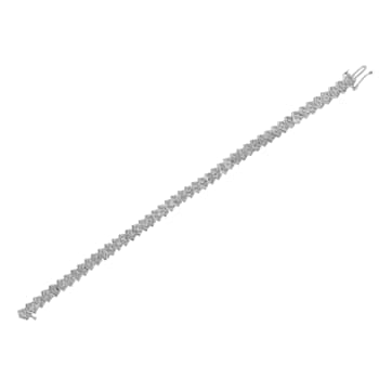 Sterling Silver 1.0ctw Diamond "Arrow" Shape Tennis Link Bracelet