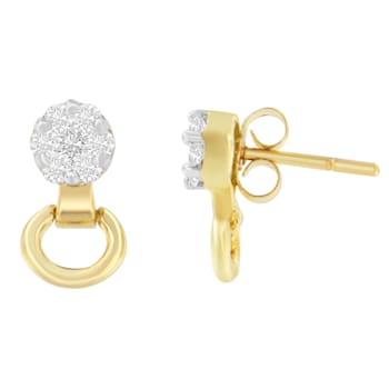 14K Yellow Gold 1/2ctw Diamond Stud Earrings