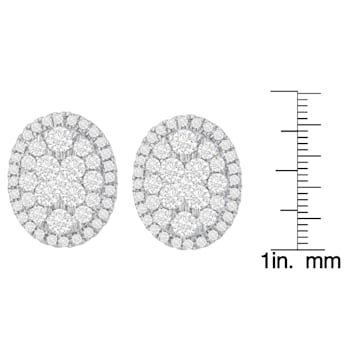 14K Yellow Gold 1 3/4ctw Round Cut Diamond Earrings