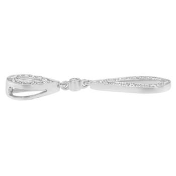 14 White Gold 1/4ctw Round Cut Diamond Double Tear Drop Pendant
w\chain(H-I, I2-I3)