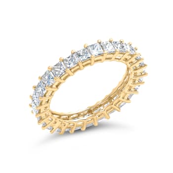 14K Yellow Gold 3.0ctw Princess-cut Diamond Eternity Band Ring