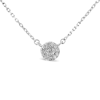 Sterling Silver 1/2ctw Round Diamond Medallion Multi-Strand 18"
Necklace (H-I Color, I2-I3 Clarity)