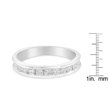 18K White Gold IGI Certified 1/2ctw Diamond Channel Set Eternity
Band(H-I Color, I1-I2 Clarity)