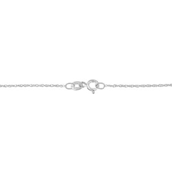 0.10ctw Diamond Bezel Set Solitaire 10K White Gold Necklace (H-I, SI2-I1)