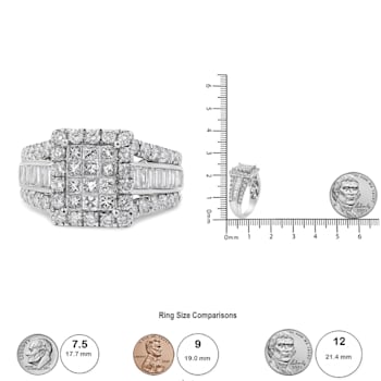 14K White Gold 2.00ctw Composite Head Diamond Ring (H-I Color, SI1-SI2
Clarity) Size 7