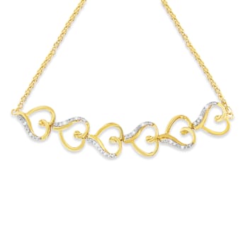 10K Yellow Gold Over Sterling Silver Diamond Accent Open Hearts 6”-9”
Adjustable Chain Bolo Bracelet