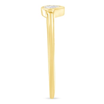 14K Yellow Gold Over Sterling Silver 1/20ctw Diamond Miracle Set Ring
(J-K Color, I1-I2 Clarity)