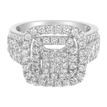 14K White Gold Diamond Cocktail Ring (1 1/2 cttw, H-I Color, SI2-I1 Clarity)