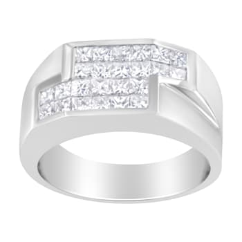 14K White Gold Diamond Cluster Ring (1 3/4 cttw, G-H Color, VS2-SI1 Clarity)