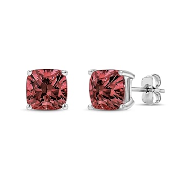 14K White Gold 1/2 Cttw Lab Grown Pink Cushion 4-Prong Set Classic
Diamond Solitaire Stud Earrings